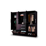 Closet Modular Moderno Minimalista Egipto 1.80m Chocolate