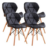 Pack 4 Sillas Eames Aviador Black