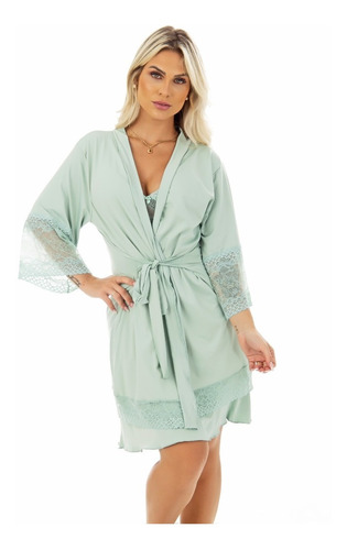 Robe Renda Luxo Hobby Noiva Lua De Mel Gestante E Pós Parto