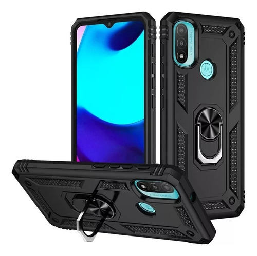 Funda Uso Rudo Anillo Magnetico Para Motorola Anti Golpes