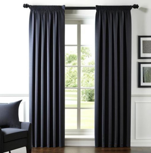 Cortina Blackout 2 Paneles 132x213cm. Triple Capa Premium. Color Gris Oscuro