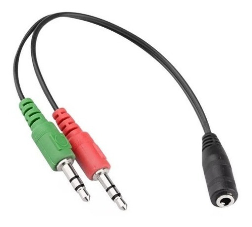 Splitter Audio 3.5mm 2 Plug M A Plug H Micrófono Audífono