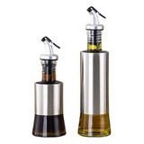 2 Botella Dispensador De  Vidrio P/aceite Vinagre Cocina