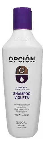 Shampoo Matizador Violeta Opcion Cabello Rubio X225ml