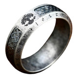 Anillo Arbol De La Vida Alfabeto Vikingo Acero Inoxidable