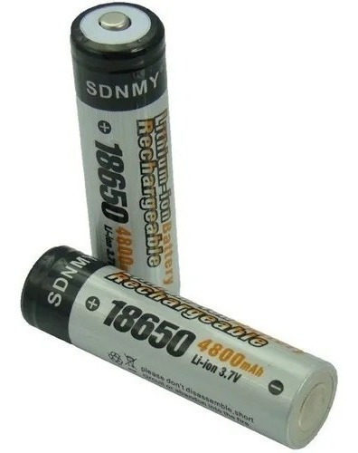 2 Pilas Batería Recargable 18650 De 4800 Mah 3.7v 