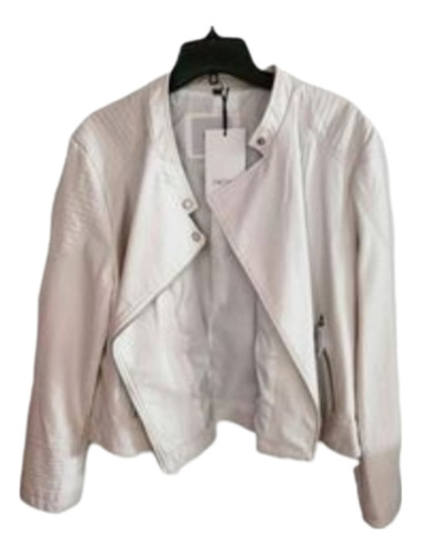 Campera Prune, Mod. Krush, Efecto Cuero, Color Blanca, Xl