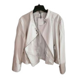 Campera Prune, Mod. Krush, Efecto Cuero, Color Blanca, Xl