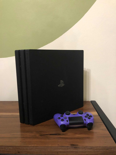 Ps4 Pro 1tb - Un Joystick Púrpura - Juegos