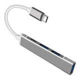 Hub Celular Pc Tipo C Otg Usb 4 Puertos 1- 3.0 Y 2- Usb 2.0