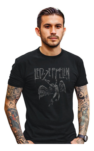 Playera Led Zeppelin Kaniel Logo Stairway Dog Rock Page Cd