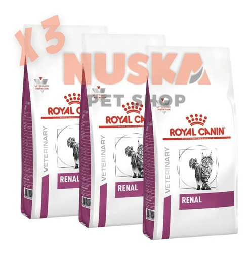 Royal Canin Renal Cat 2 Kg X 3 Unidades Gato Nuska