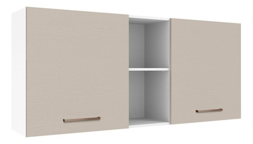 Alacena Madesa Agata 2 Puertas 2 Nichos Centrales 150cm - Blanco Crema