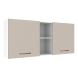 Alacena Madesa Agata 2 Puertas 2 Nichos Centrales 150cm - Blanco Crema