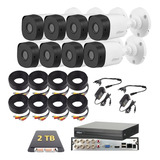 Kit Circuito Cerrado 8 Cámaras 4mp Dahua Cctv 2 Tb