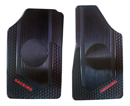 Tapetes Originales Saveiro Vw 2010-2022 Uso Rudo Letra Roja