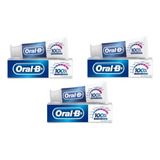 Oral B Pasta Dental Con Fluor Tu Boca Cuidada 100% Pack X3