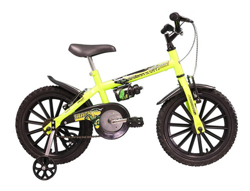 Bicicleta Aro 16 Infantil Track Bikes Dino Neon On Amarelo