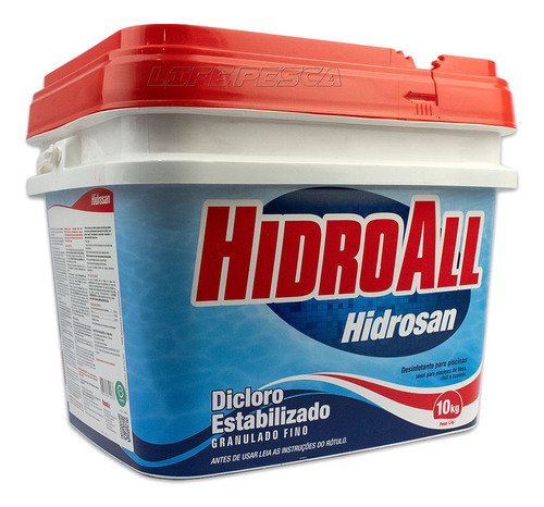 Cloro Granulado Hidroall Hidrosan Plus - Balde 10kg