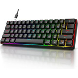 Teclado Gaming Koorui 60%, Mecánico Compacto 61 Teclas, Retr