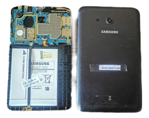 Tablet Com Placa E Bateria Samsung Sm T116bu Sem Tela 