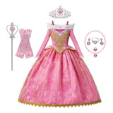 Niñas Bella Durmiente Aurora Vestido Princesa Fiesta Traje