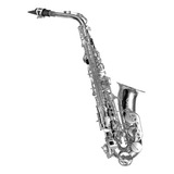 Sax Alto Plateado Fanpro Sxplata Mib Con Estuche Y Accesorio