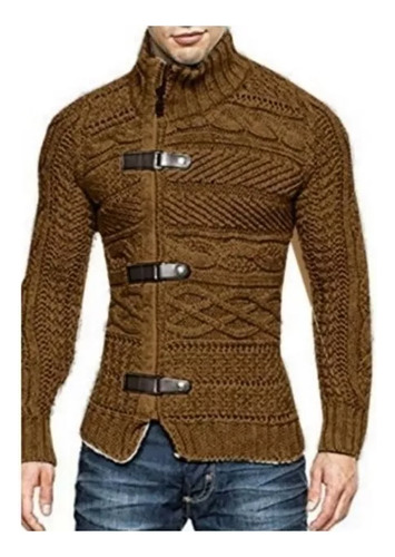 Cardigan Imperador Masculino Trend Coat E Couro Ref: 837 