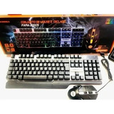 Conjunto De Mouse C/ Teclado Usb Teclado Colorido C/ Fio