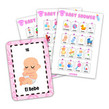 Lotería Baby Shower Niña 80 Tablas Imprimibles Juegos Pdf