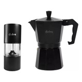 Set Molinillo 12,5 Cm Cafetera 6 Tazas Black Hudson Original