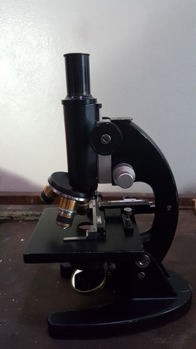 Microscopio Antigo Tres Objetivas  (only Wood715)