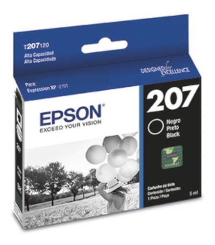 Cartucho Epson 207 Xl Negro T207120-al Xp2101 Wis Tecno