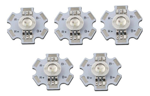 Lote 5 Unidades Led Rgb 3w. Arealed Rosario.