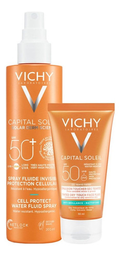 Vichy Capital Soleil Combo Spray Corporal + Toque Seco Color