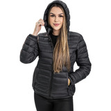 Jaqueta Puffer Feminina Forrada Corta Vento Frio Impermeável