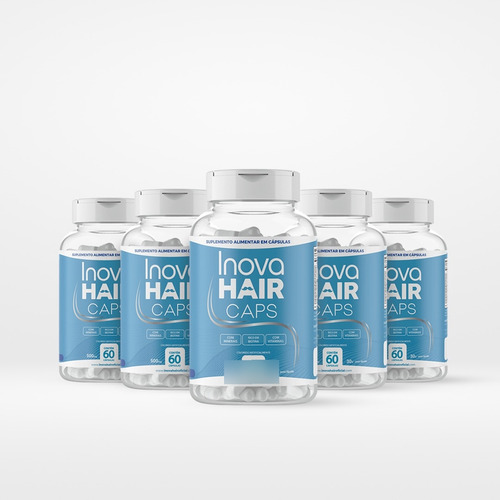 Inova Hair Caps Tratamento 5 Meses Crescimento Barba Cabelo