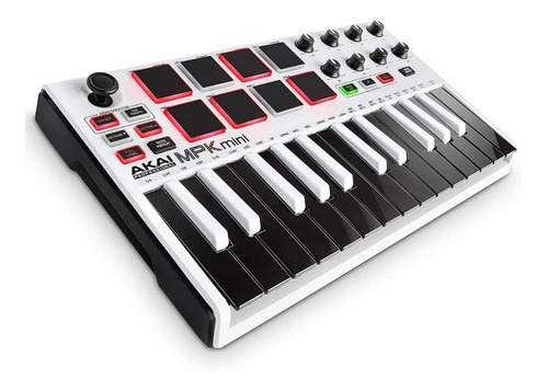 Controlador Midi Akai Mpkmini3 Color Blanco