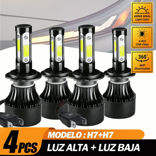 Kit Faros Auto Led Para Chevrolet 12000lm Luz Alta Y Baja