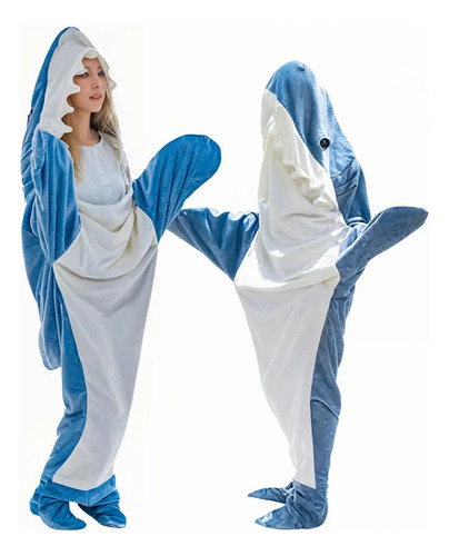Pijama Con Capucha Con Diseño De Tiburones