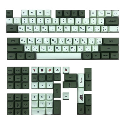 Tecla Rusa Personalizada Alto Perfil Pbt Matcha Keycap Xd | Envío gratis