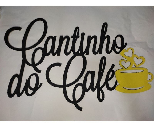 Plaquinha Decorativa - Cantinho Do Café 60cm X 40 Cm