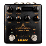Nux Optima Air Pedal Preamp P/guitarra Acústica O Eléctrica Color Negro