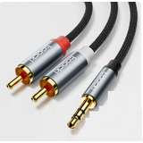 Cable Plug A Rca 3.5mm Aux Calidad 1m 100% Cobre