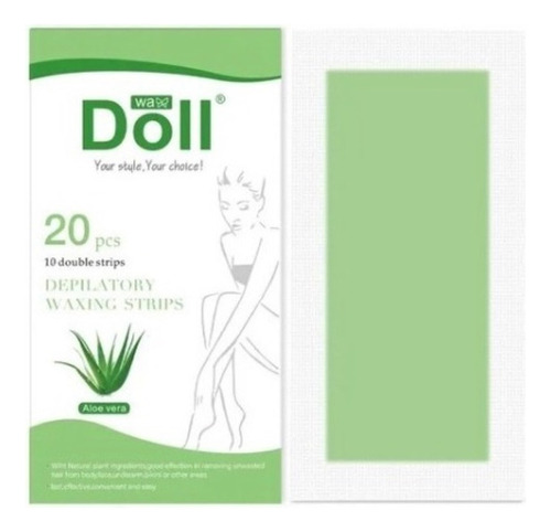 Pack De 10 Tiras De Cera Fría Para Depilar Aloe Vera