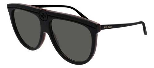 Gucci Gg0732s 001 Fashion Aviator Ivory Black Gris