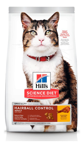 Hill's Science Diet Hairball Control Comida Para Gato Adulto 3.2kg