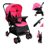 Coche Bebe Reversible+ Paseador Bebesit Color Rosa