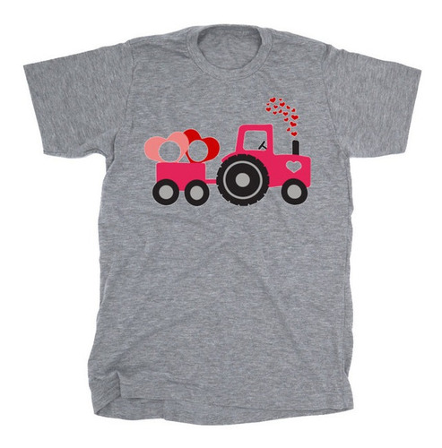 Playera Niño(a) Tractor Hearts 02 Amor Amistad Pareja