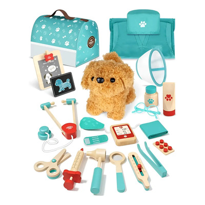 Juguete De Médicos De Rol Para Niños Mascota Perros Peluche, Juguetes de oficios 21pcs, set de juguetes de doctor maletin medico, doctora juguetes para ninas, Regalos para niños | Meses sin interés